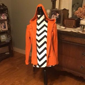 Orange Hooded Sweater